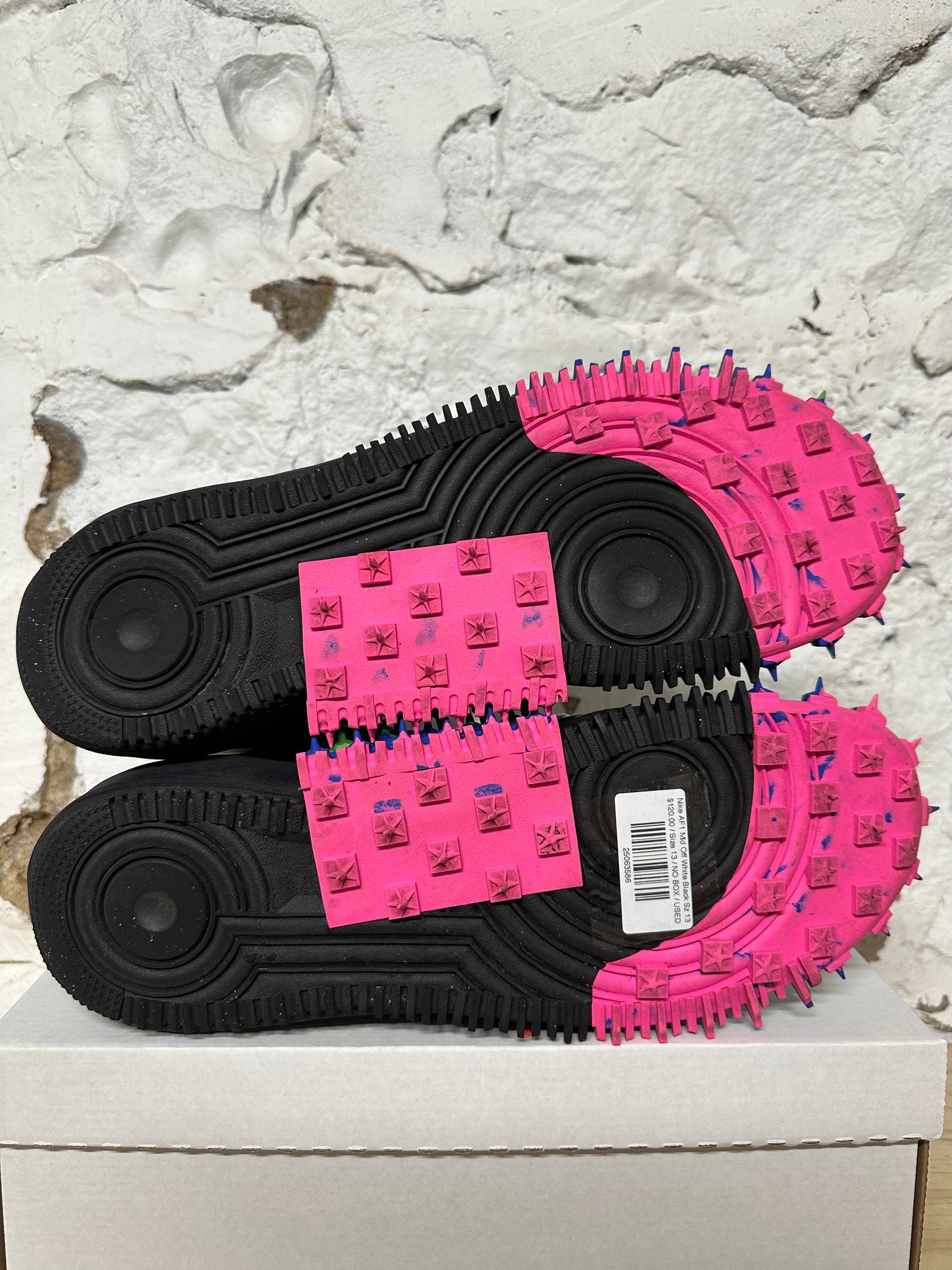 Nike Air Force 1 Mid Off-White Black Sz 13