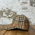 Burberry Check Tan Plaid Hat Sz L
