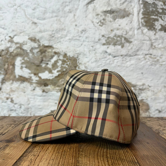 Burberry Check Tan Plaid Hat Sz L