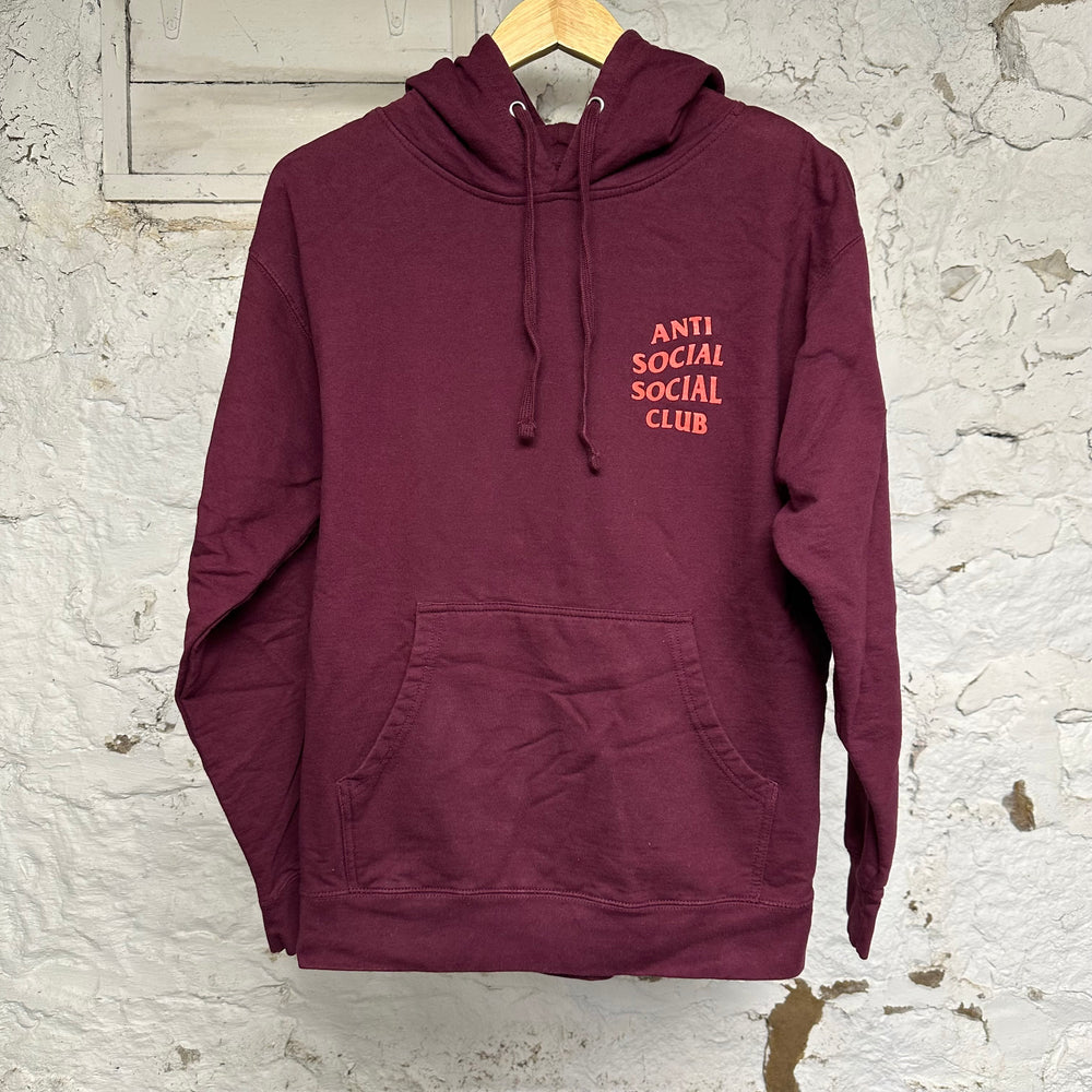 Anti Social Social Club Maroon Hoodie Sz S