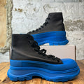 Alexander McQueen Black Blue Tread Boot Sz 9.5 (42.5)
