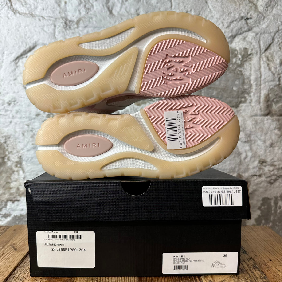 Amiri MA-1 Pink White Sneaker Sz 6.5 (39)