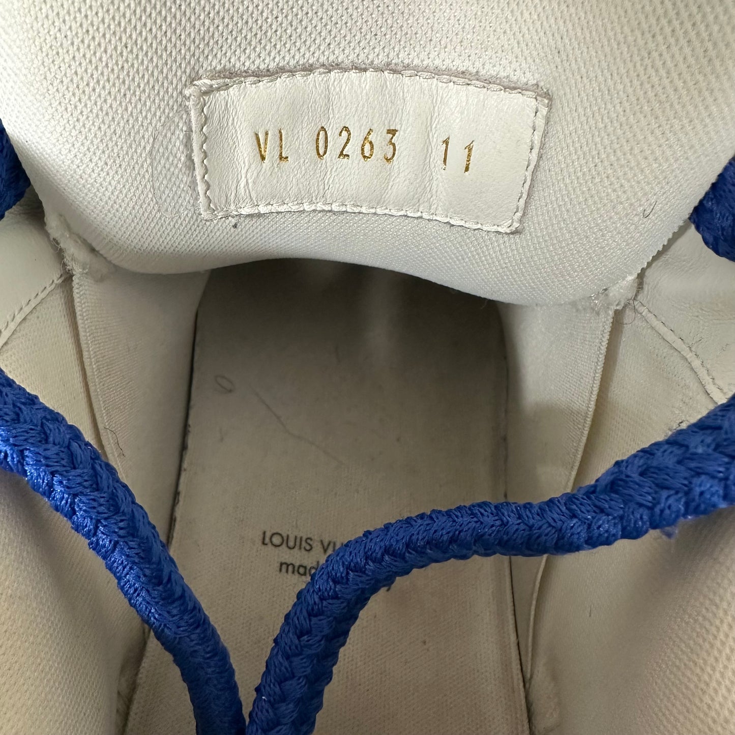 Louis Vuitton Blue White Maxi Trainer Sneaker Sz 12.5 (11LV)