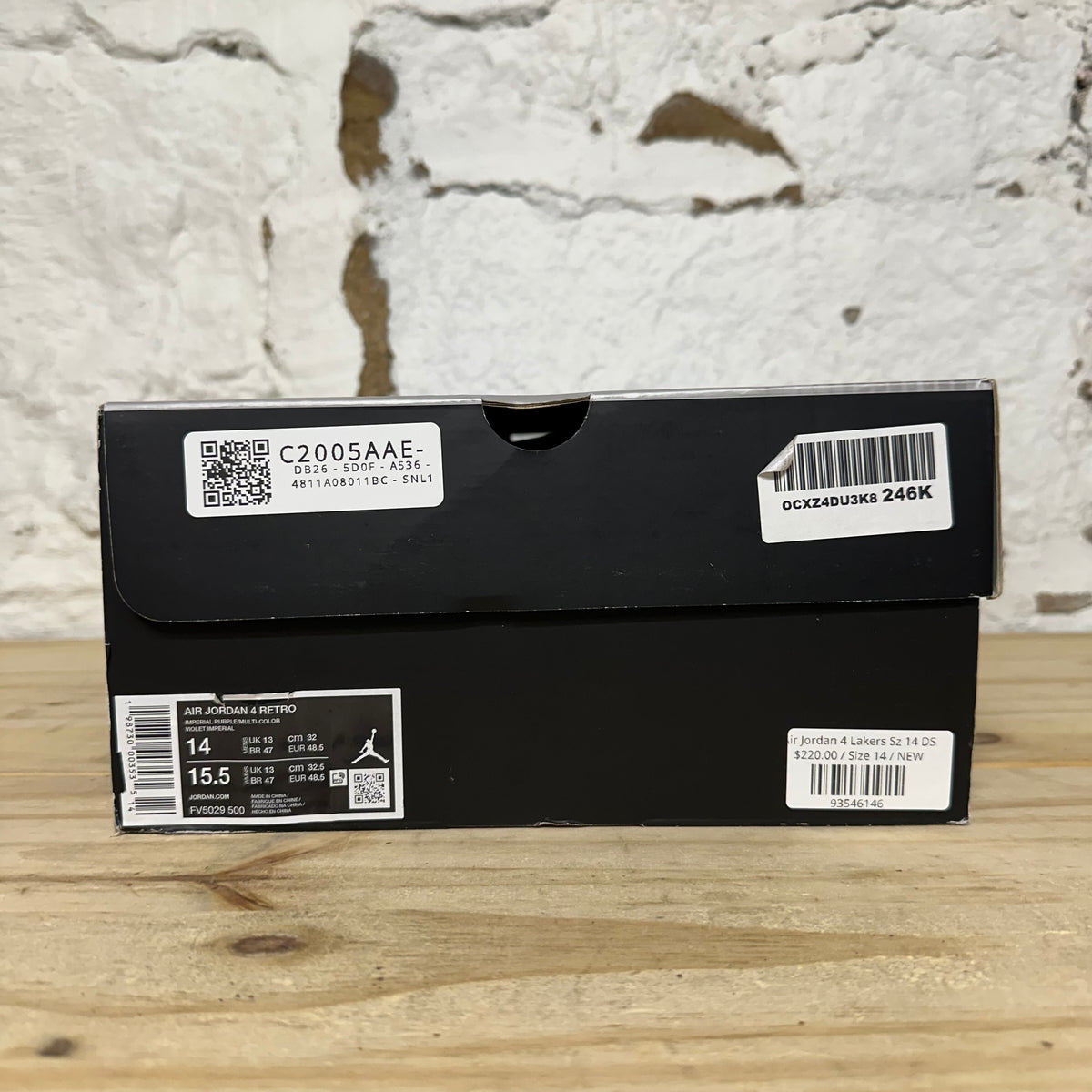 Air Jordan 4 Lakers Sz 14 DS