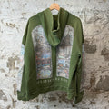 Who Decides War Stained Glass Hoodie Green Sz M