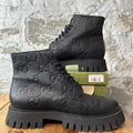 Gucci GG Embossed Monogram Calf Boot Sz 12