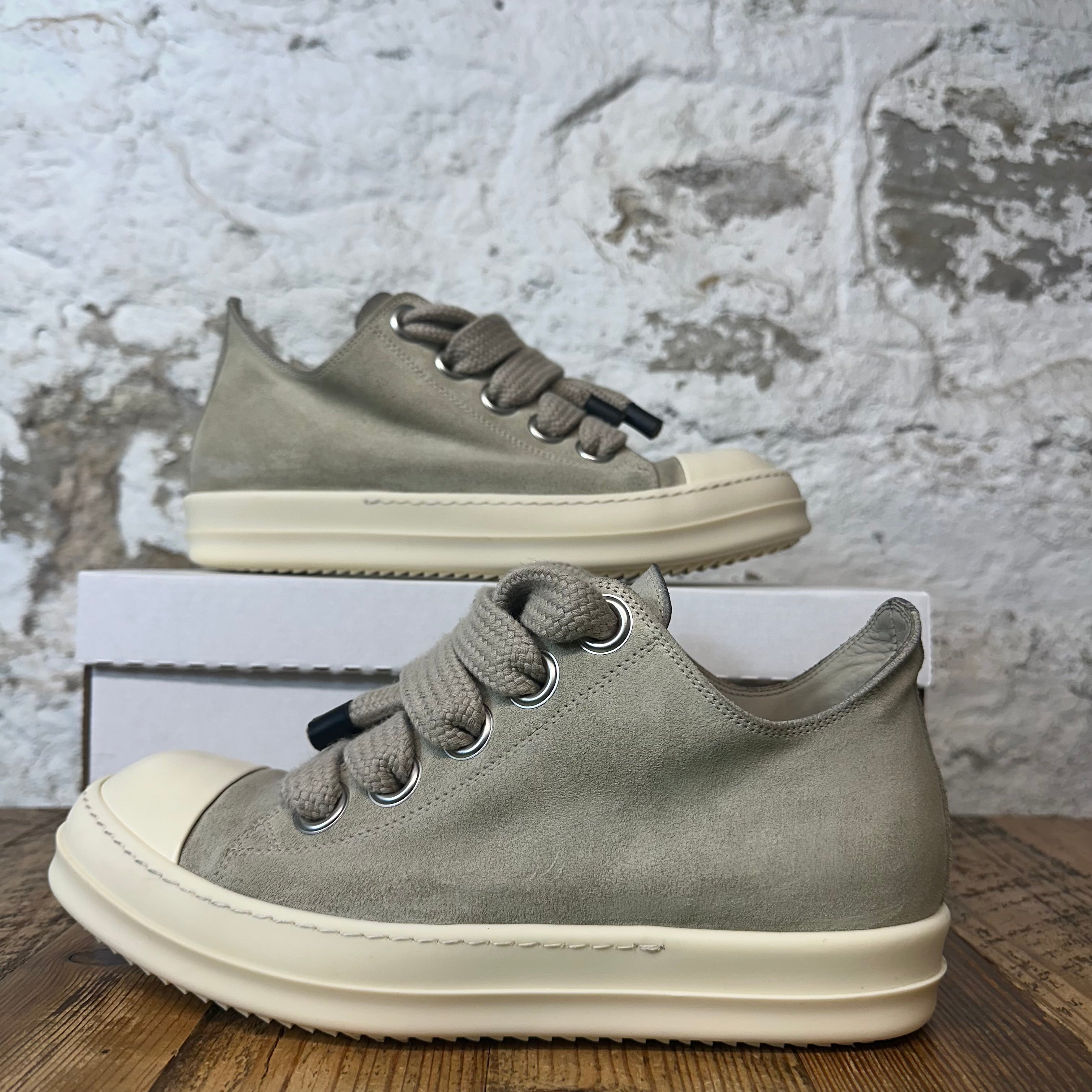 Rick Owens Jumbo Lace Grey Suede Milk Sneaker Sz 9 (42)