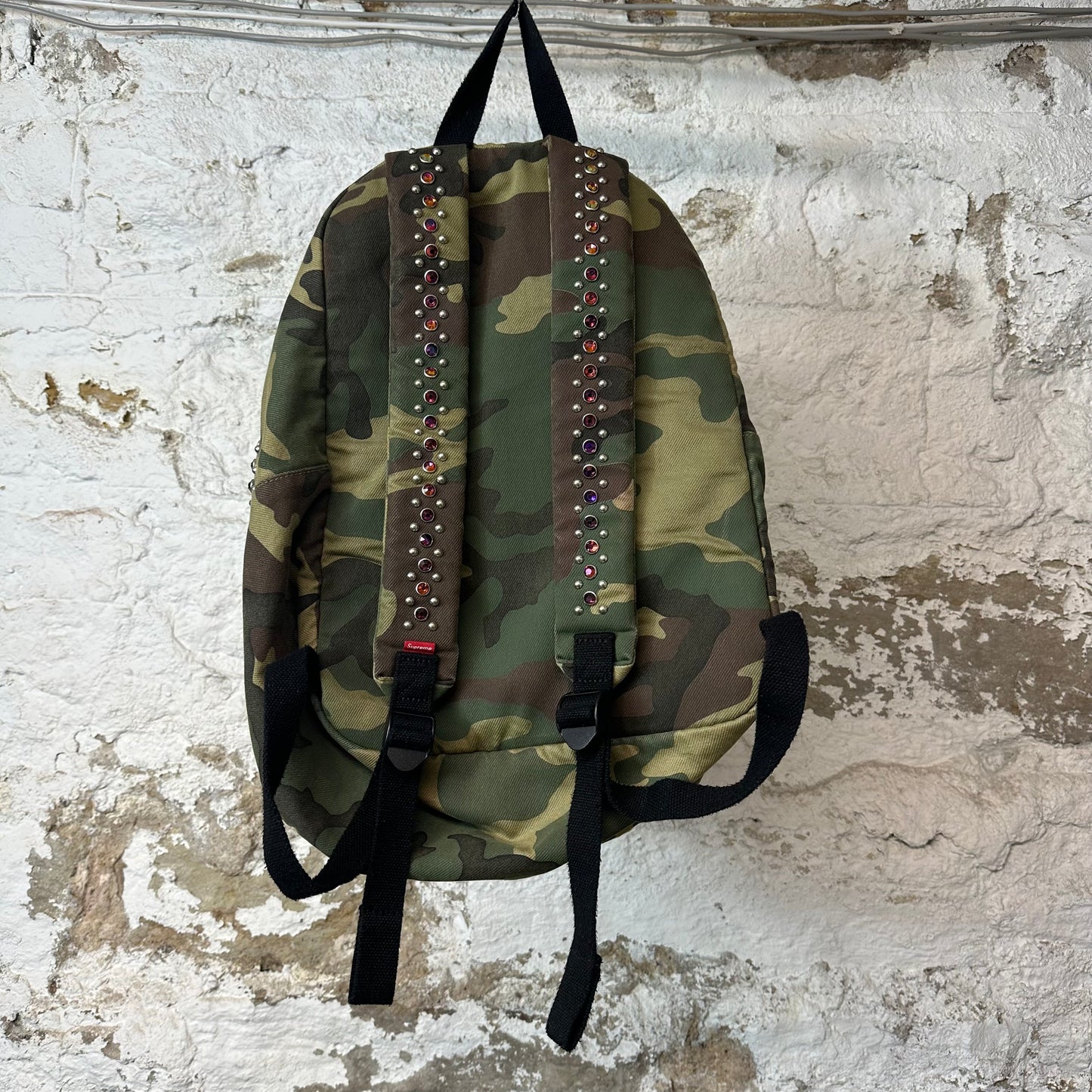 Supreme BB Simon Woodland Camo Denim Backpack