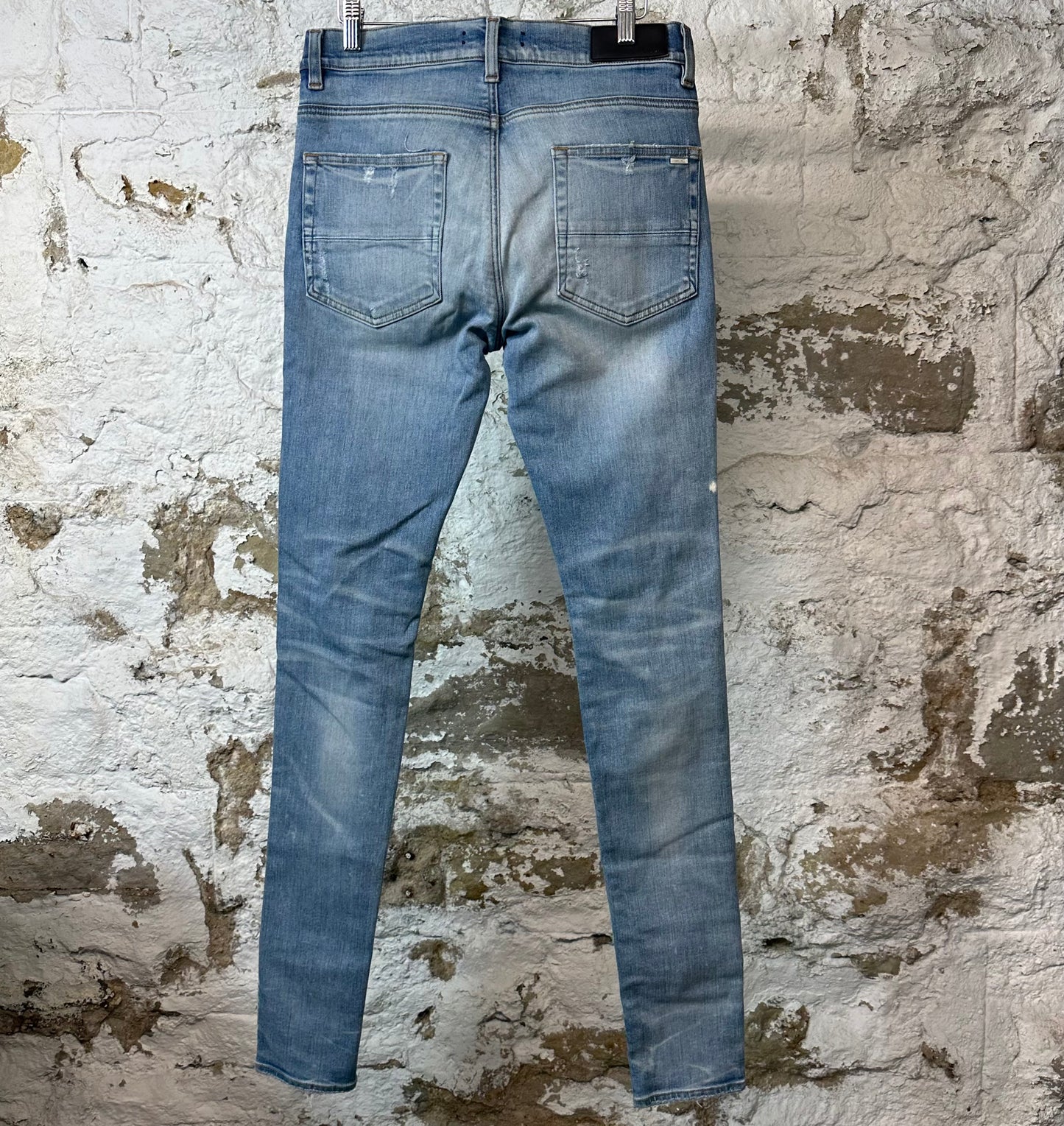Amiri MX1 Blue Tie-Dye Patch Blue Denim Sz 30