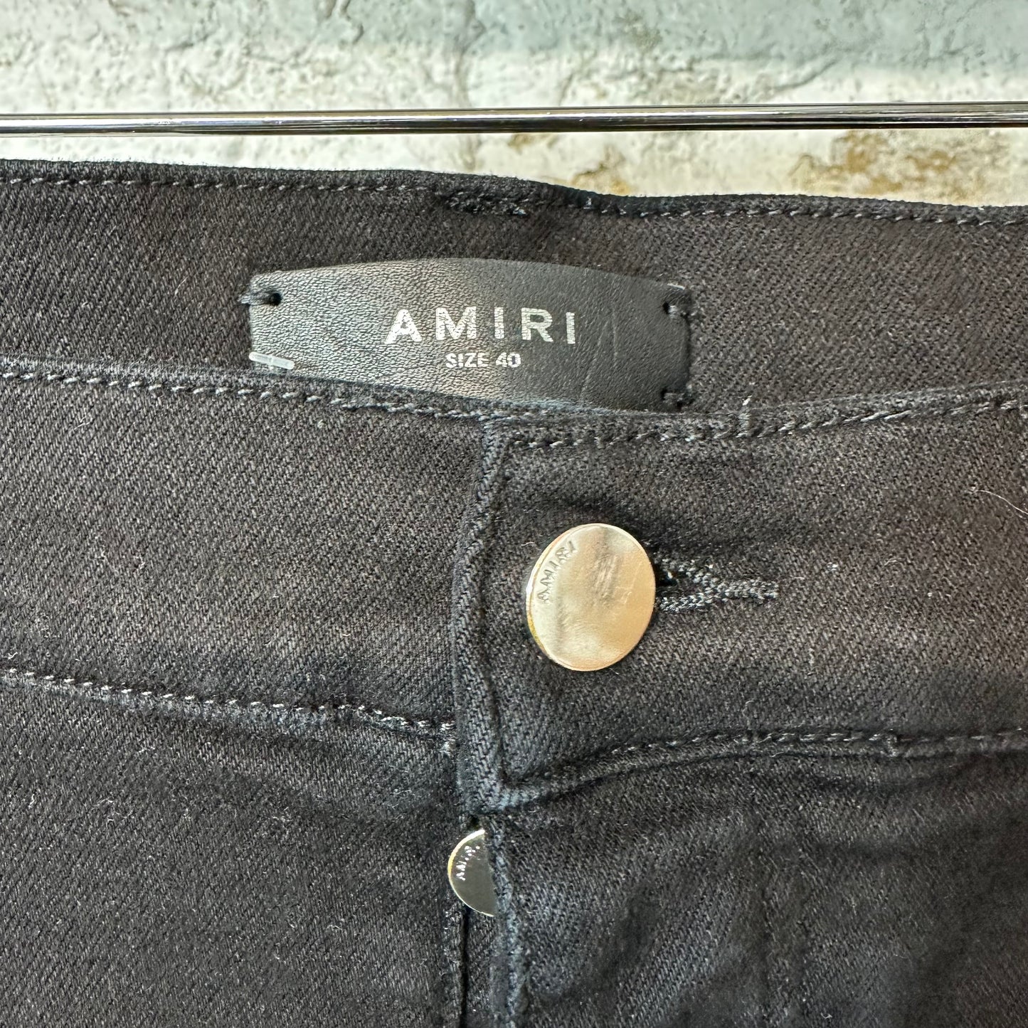 Amiri Blue Tie Dye Spell Black Denim Jeans Sz 40