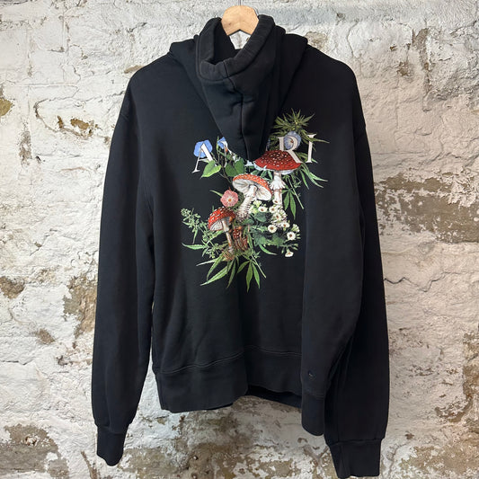 Amiri Mushroom Print Hoodie Black Sz L