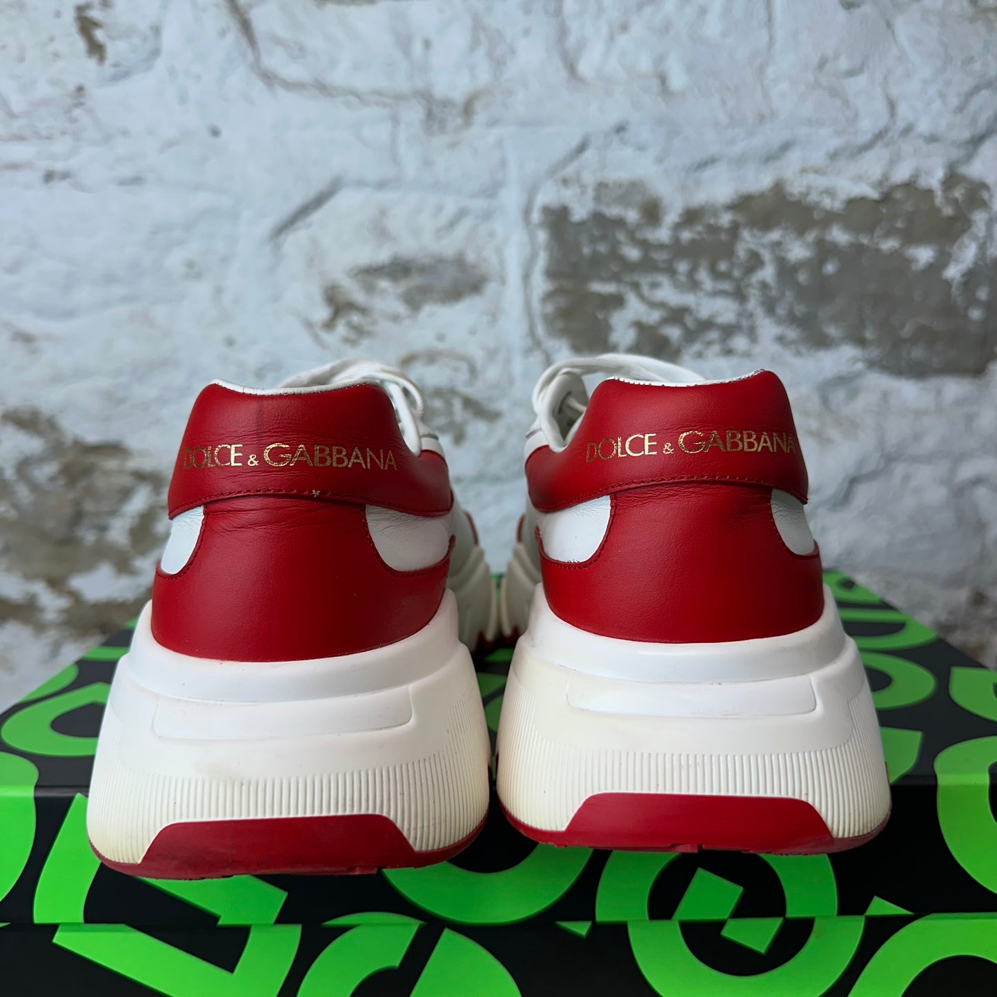 Dolce Gabbana Red White Daymaster Sneaker Sz 8