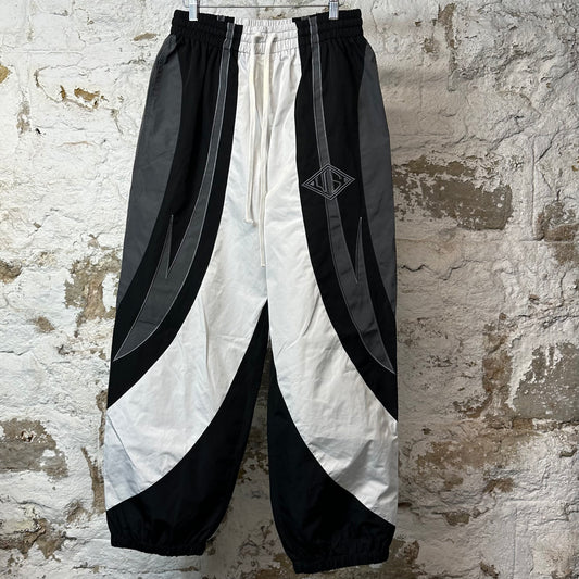 Vale Black White Gray Track Pants Sz S