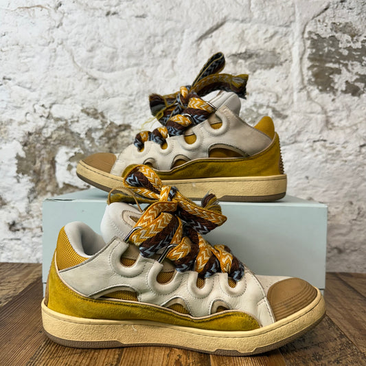 Lanvin Curb Multicolor Lace Yellow White Sneaker Sz 10 (43)