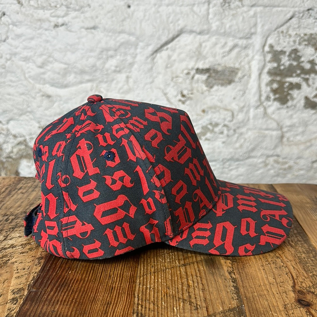 Palm Angels Red Navy Hat