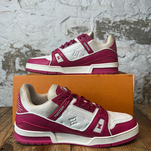 Louis Vuitton Pink White Monogram Trainer Sneaker Sz 11 (9.5LV)