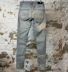 Amiri Script Logo Lightwash Blue Denim Jeans Sz 29