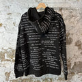 Who Decides War Scripture Black Zip Up Hoodie Sz S