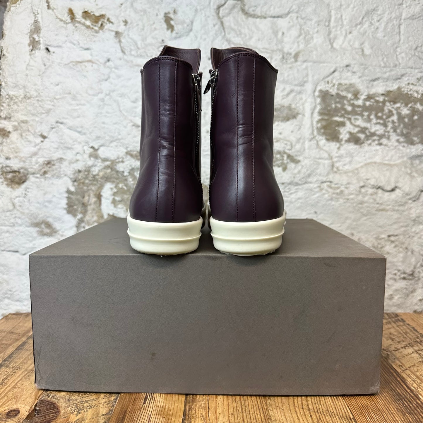 Rick Owens High Amethyst Milk Sneaker Sz 12.5 (45.5)