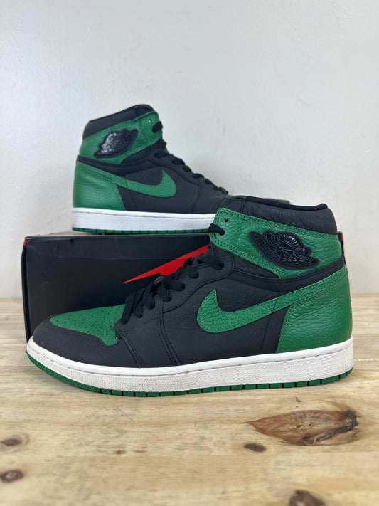 Air Jordan 1 High Pine Green Black Sz 10