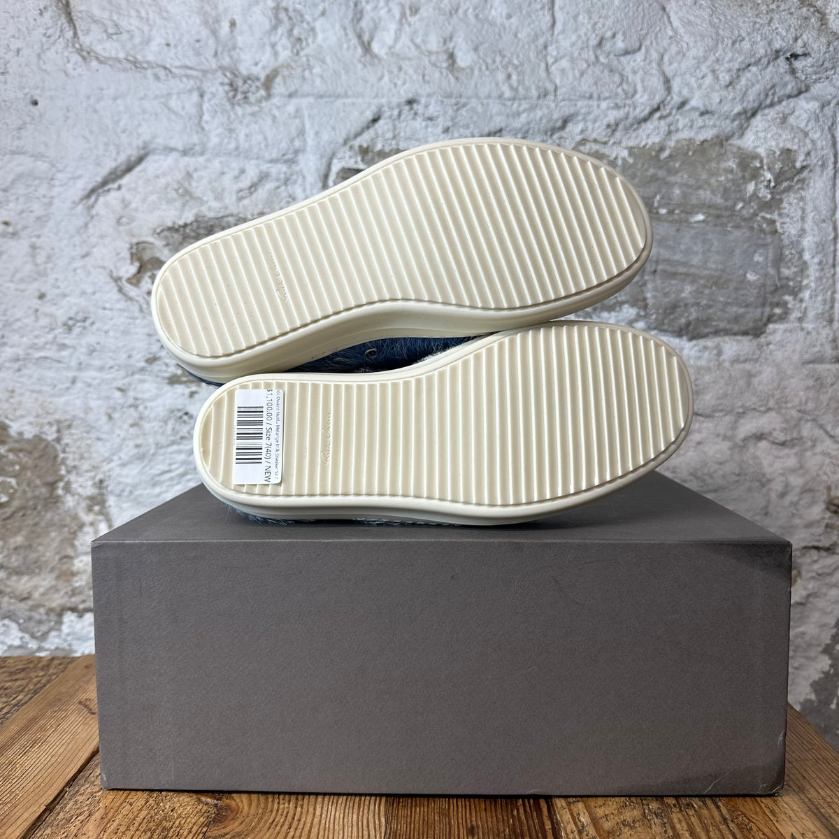 Rick Owens Nublu Melange Milk Sneaker Sz 7 (40) DS