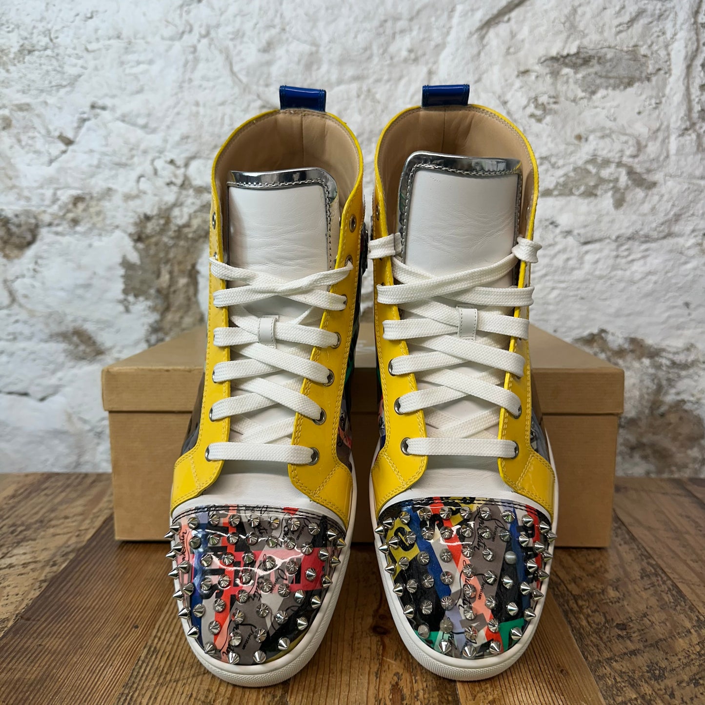 Christian Louboutin High Multicolor Pattern Sneaker Sz 11.5 (44.5)