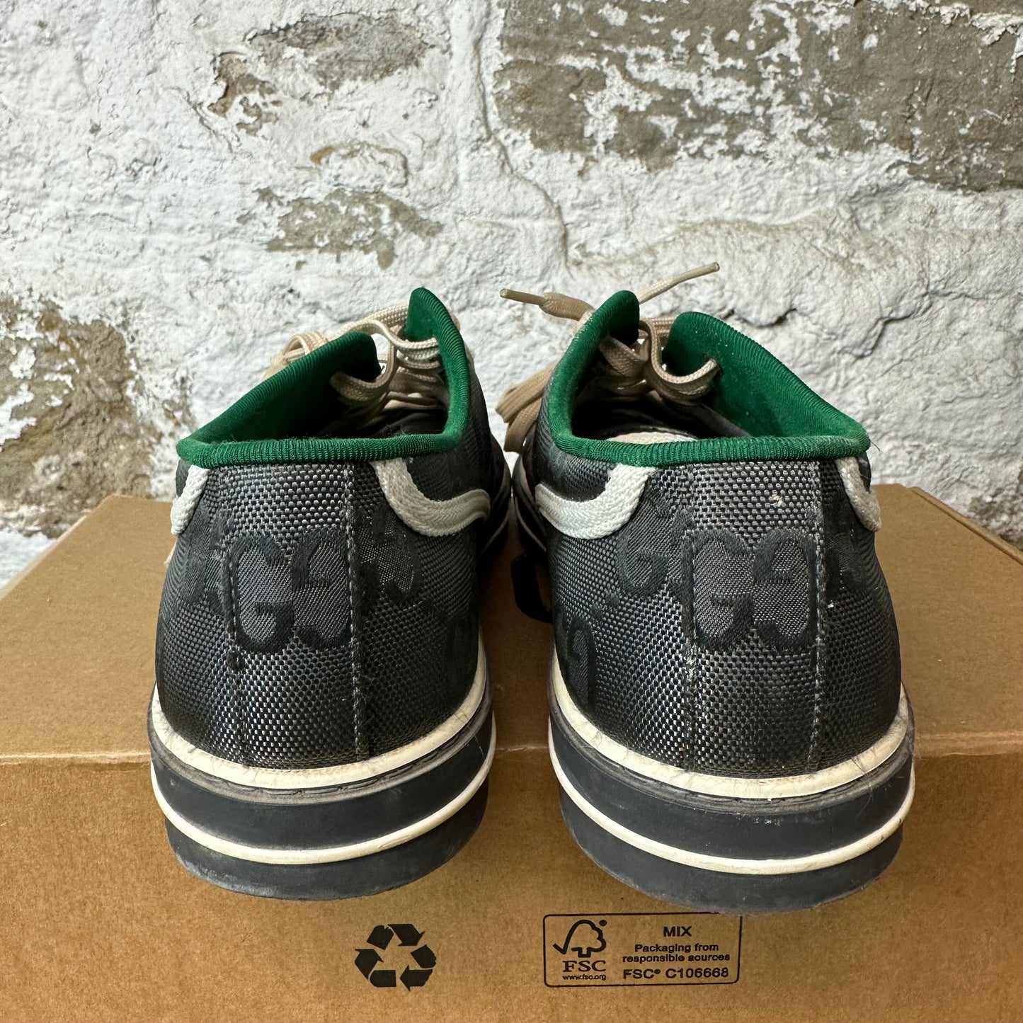 Gucci Tennis 1977 Grey GG Monogram Sneaker Sz 11