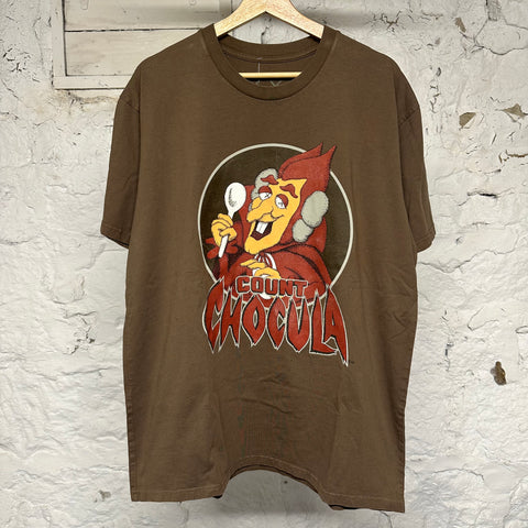 Kaws Count Chocula Brown T-Shirt Sz XL