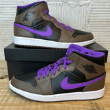 Air Jordan 1 Mid Purple Mocha Sz 10 DS