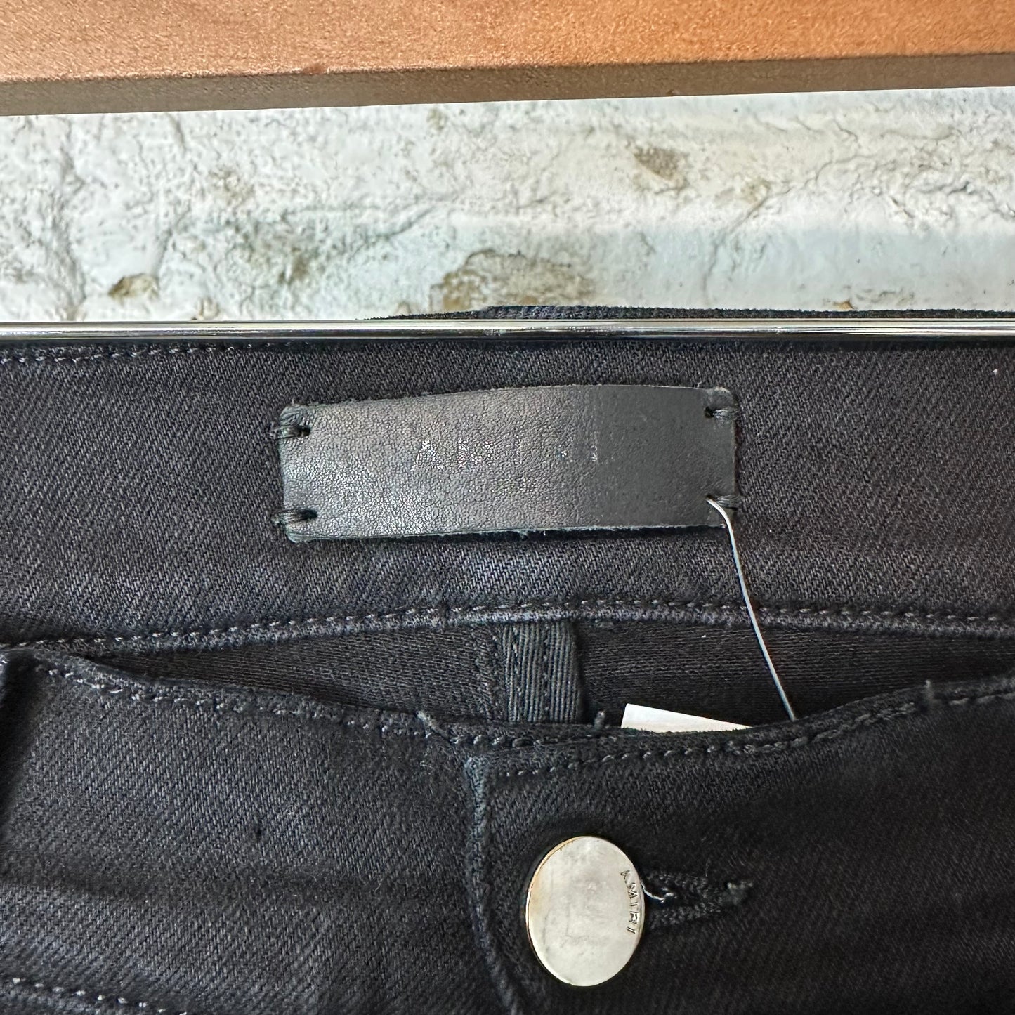 Amiri Silver Bones Black Denim Jeans Sz 32