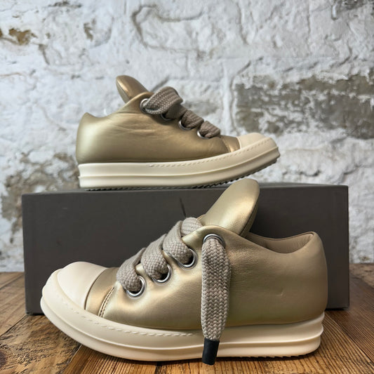 Rick Owens Jumbo Lace Puffer Gold Milk Sneaker Sz 5 (37)
