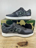 A Bathing Ape Bape Sta Low Text Code Camo Charcoal Sz 9.5