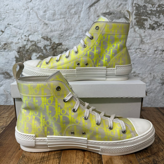 Dior B23 High Yellow Oblique White Sneaker Sz 13 (46) No Box