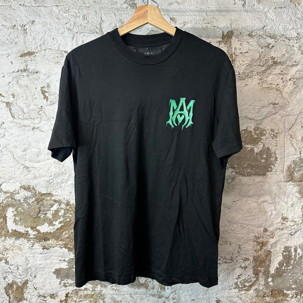 Amiri Green MA Black T-Shirt Sz XS