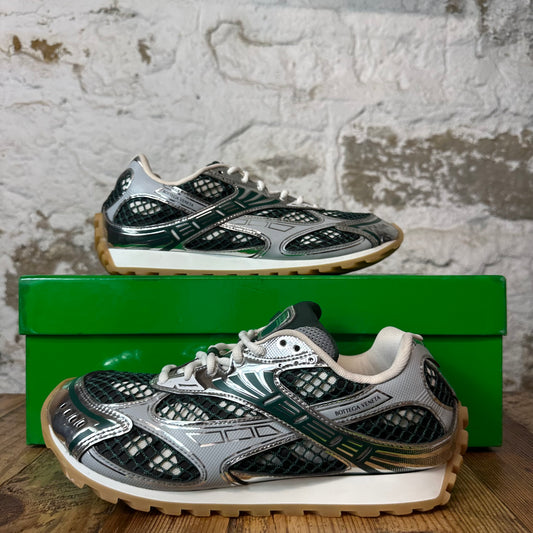 Bottega Veneta Green Silver Orbit Sneaker Sz 9 (42)