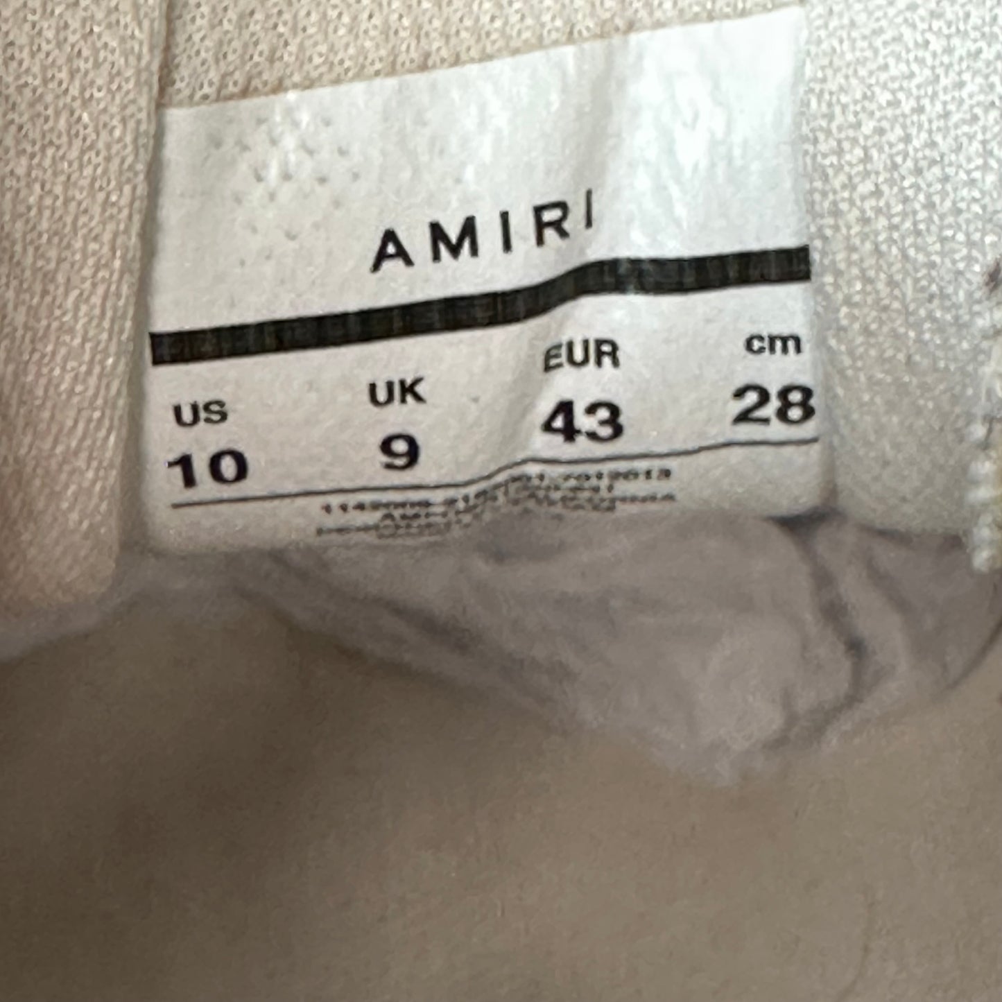 Amiri Red Skeleton White Cream Cracked Sneaker Sz 10 (43)