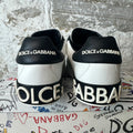 Dolce Gabbana Melting Logo Black White Portofino Sneaker Sz 8
