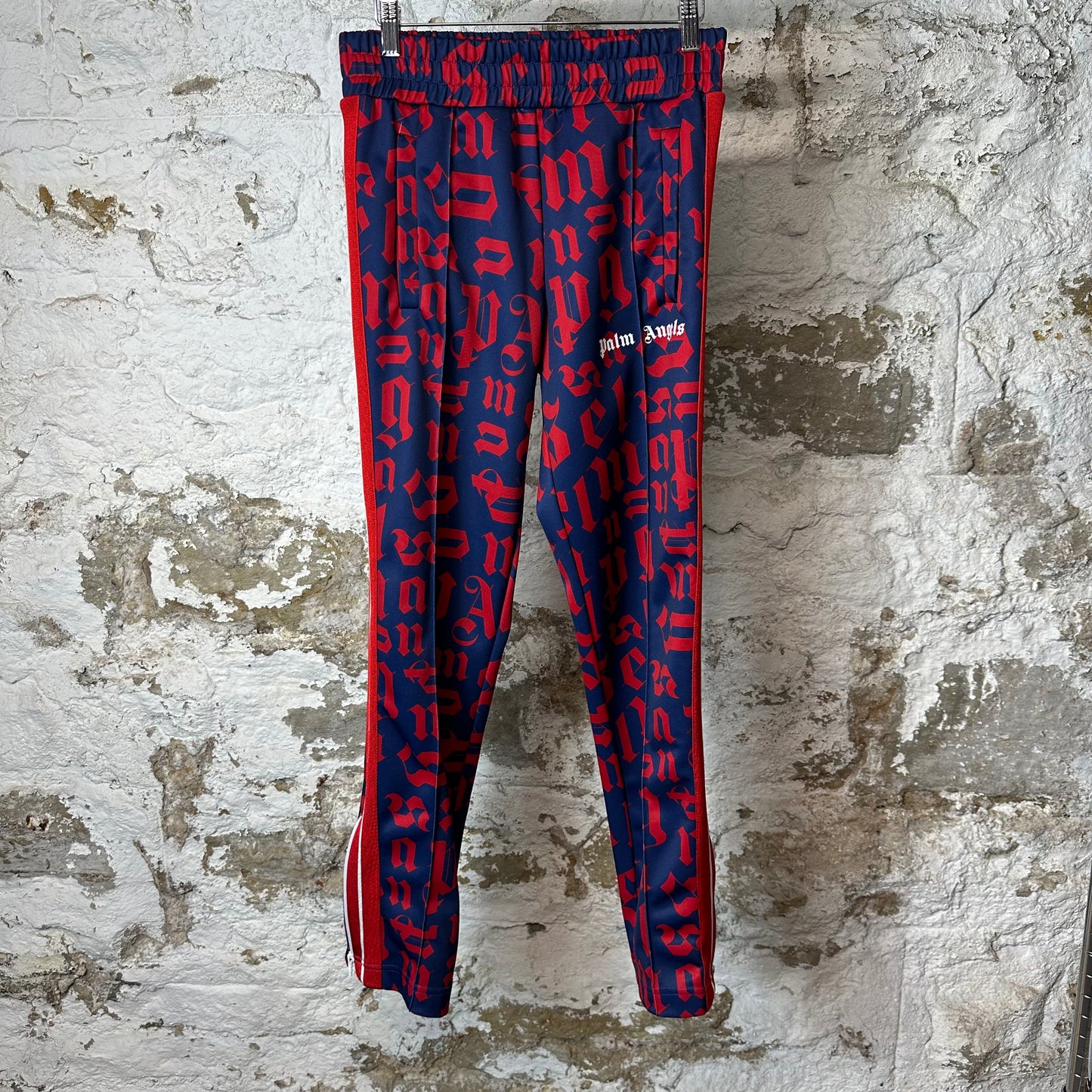 Palm Angels Red Navy Track Pants Sz S