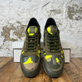 Valentino Green Yellow Camo Rock Runner Sneaker Sz 10 (43) No Box