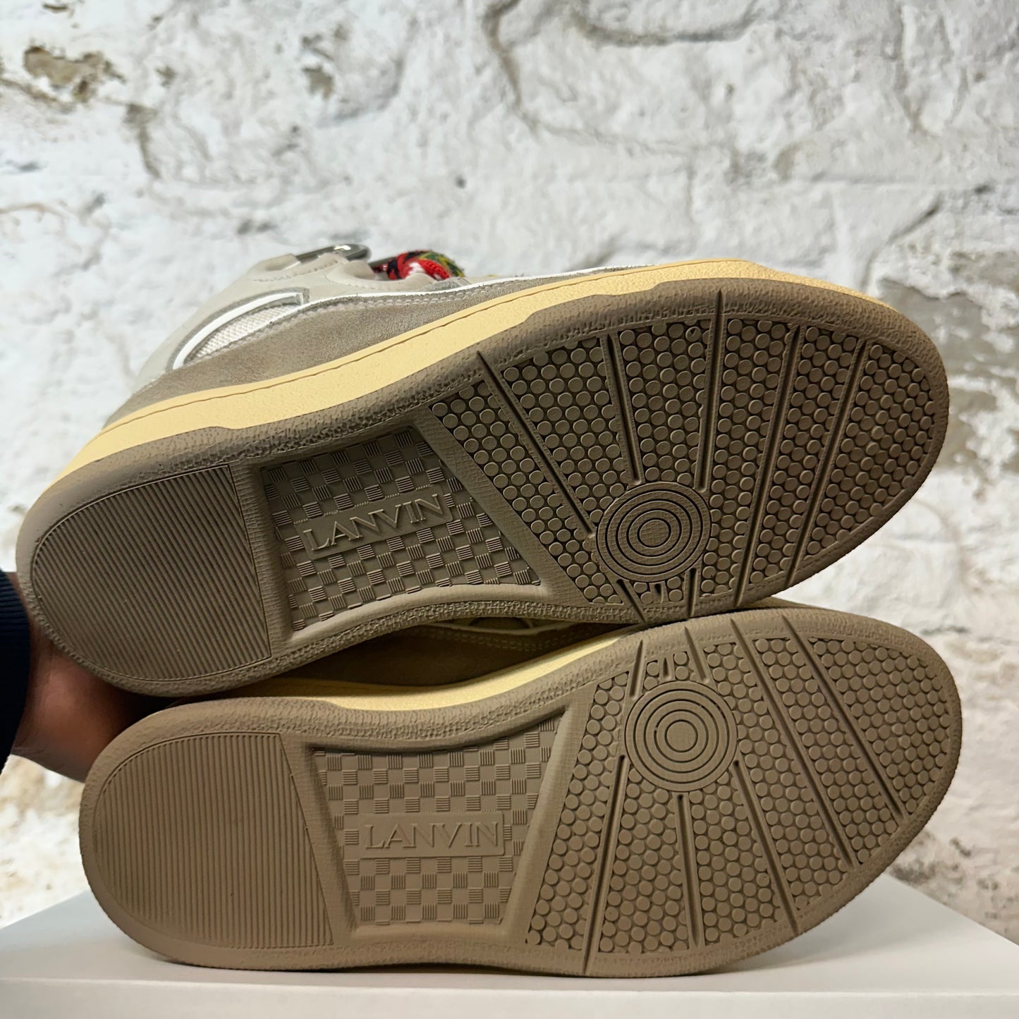 Lanvin Curb Multicolor Lace Grey Sneaker Sz 9 (42)