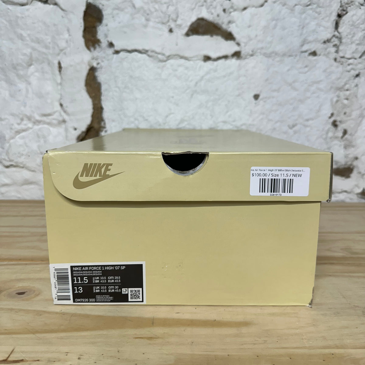 Nike Air Force 1 High 07 Billie Eilish Sequoia Sz 11.5 DS