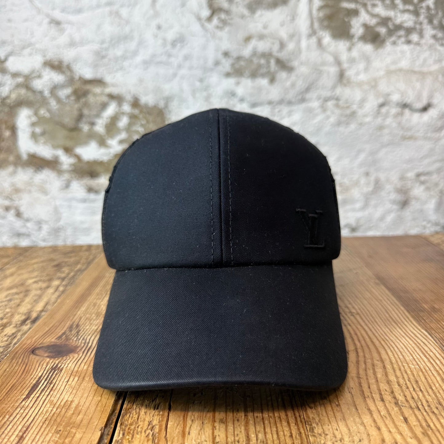 Louis Vuitton Black Monogram Mesh Hat