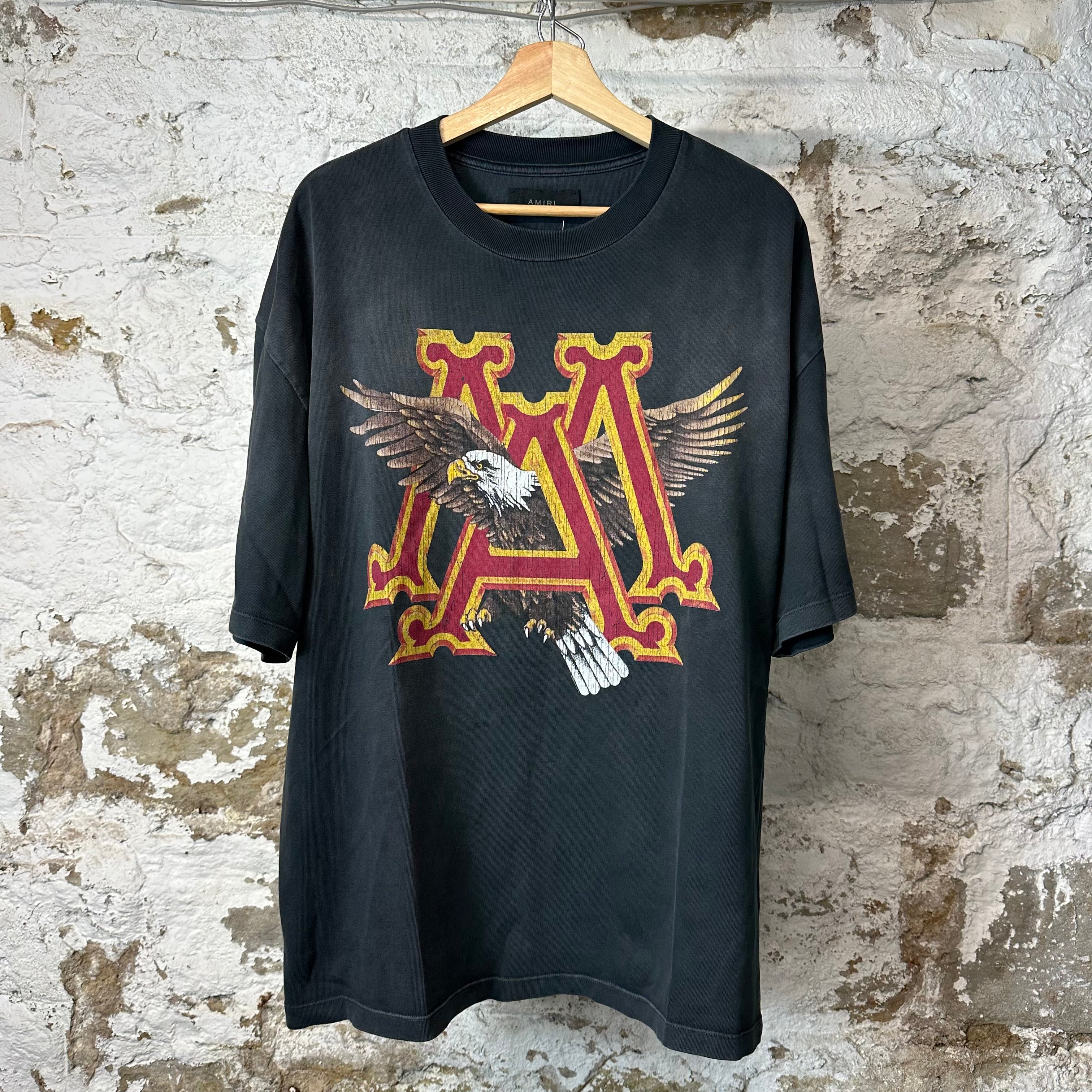 Amiri Vintage MA Eagle Black T-Shirt Sz L