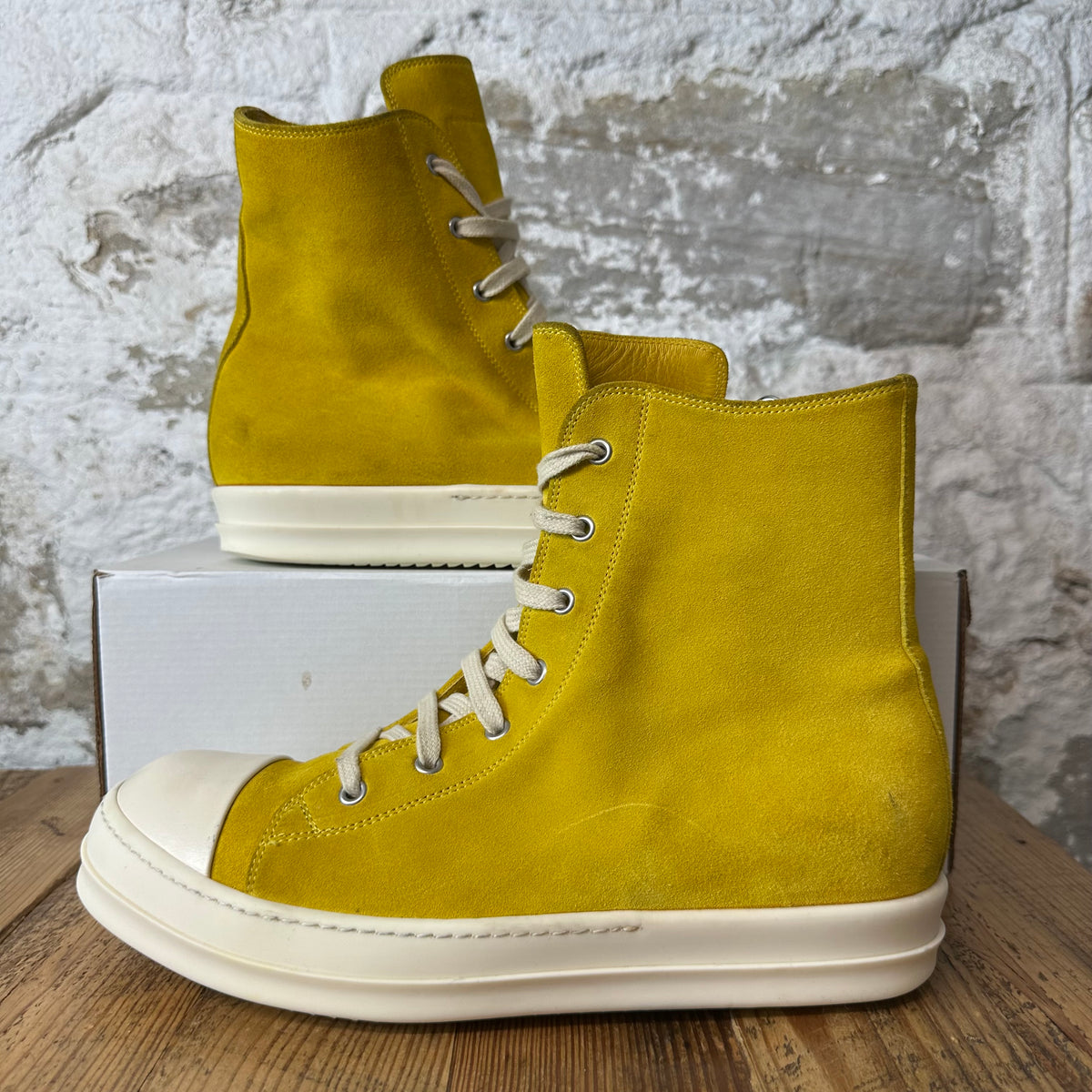Rick Owens High Lemon Milk Sneaker Sz 10 (43)