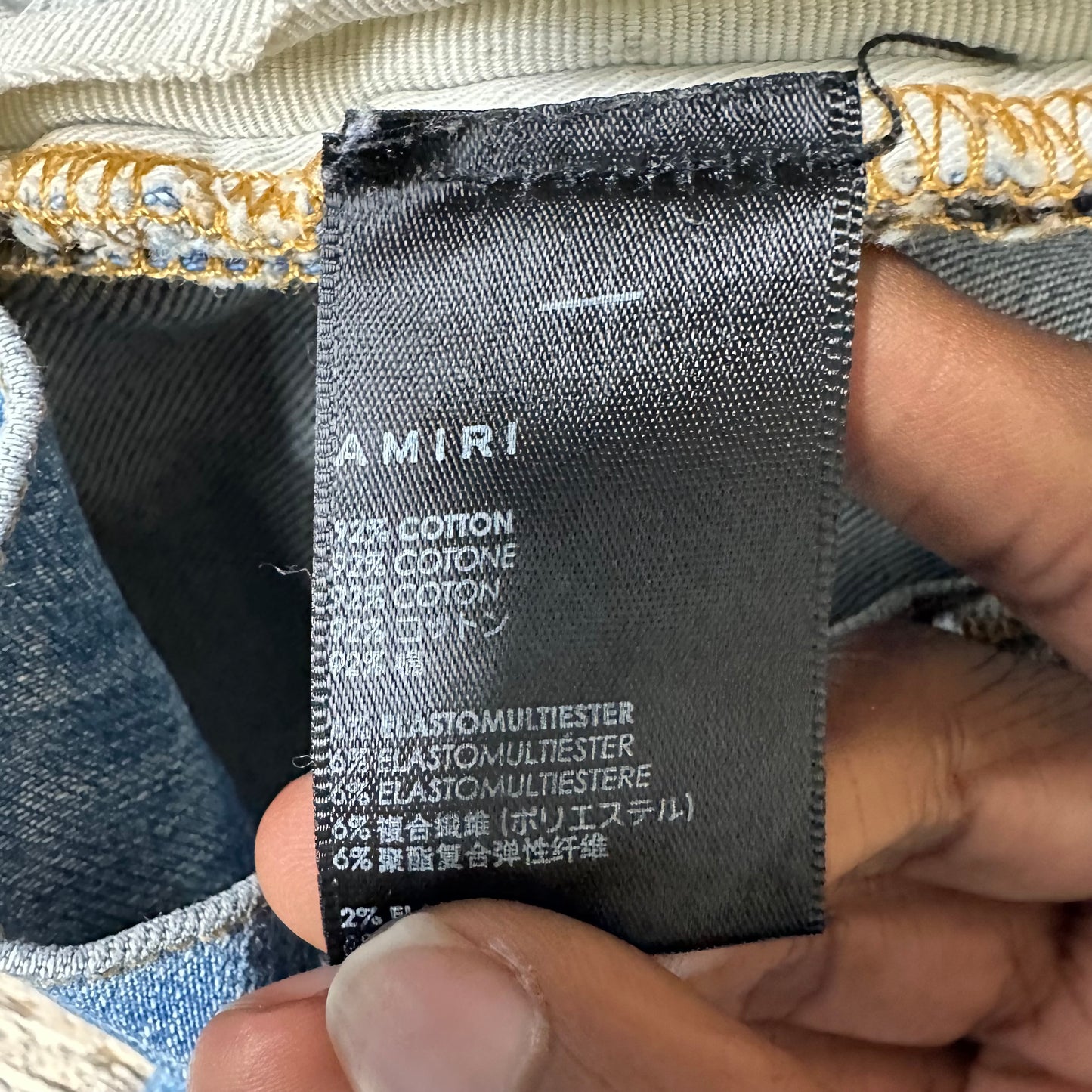 Amiri Plain Blue Denim Jeans Sz 29