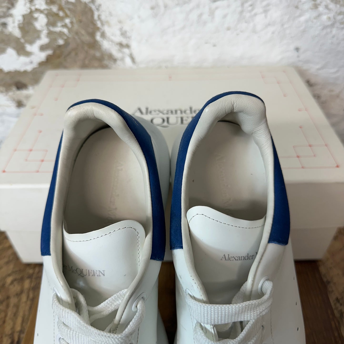 Alexander Mcqueen Blue Tab White Sneaker Sz 9 (42)