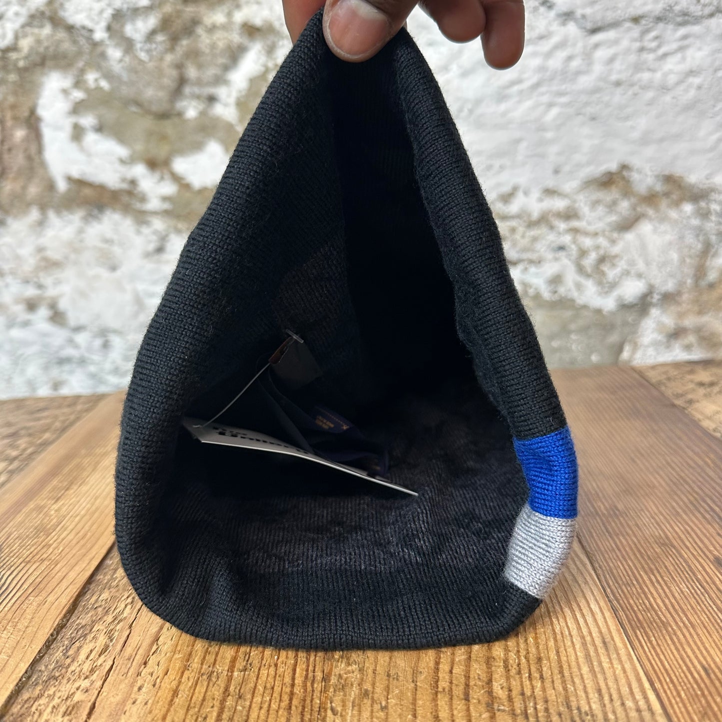 Louis Vuitton Blue Varsity Black Monogram Beanie