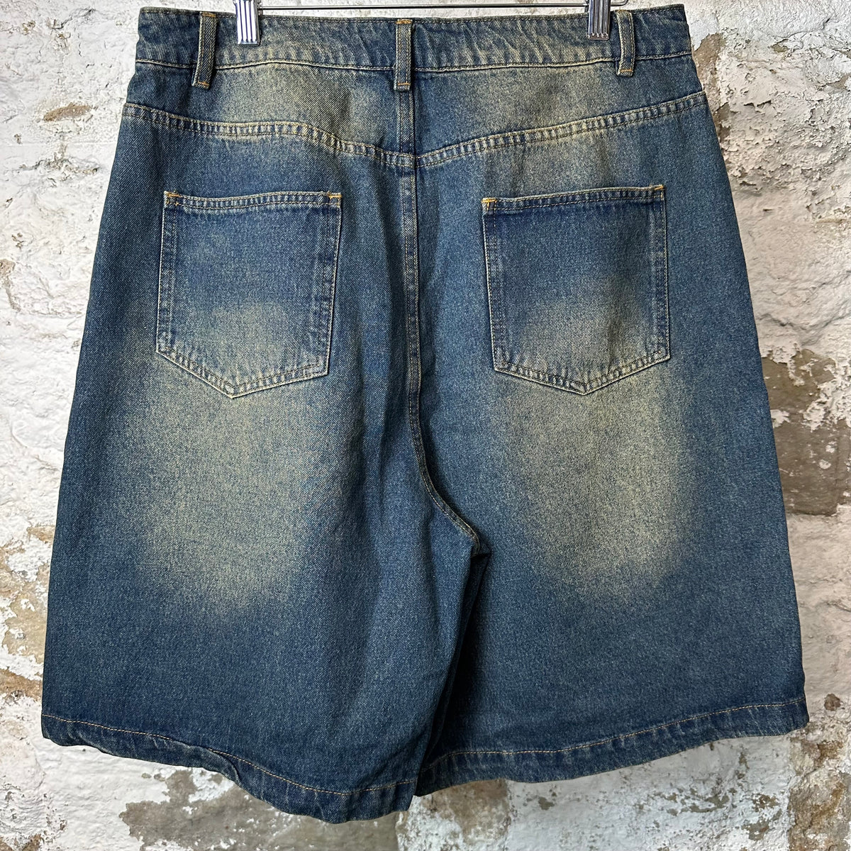 Vale 1980's Patchwork Blue Jean Shorts Sz 30