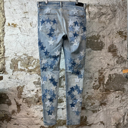 Amiri Denim Star Chemist Blue Denim Jeans Sz 36