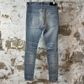 Amiri MX1 Black Paisley Blue Denim Jeans Sz 29